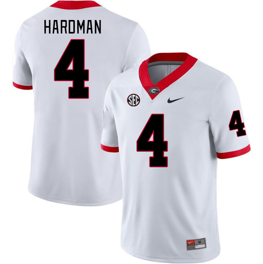 #4 Mecole Hardman Georgia Bulldogs Jerseys Football Stitched-White